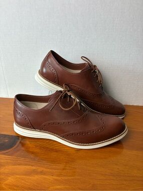 Cole Haan Grand OS Women’s 9.5 B Stitch Lite Woodbury Brown Leather Oxford New